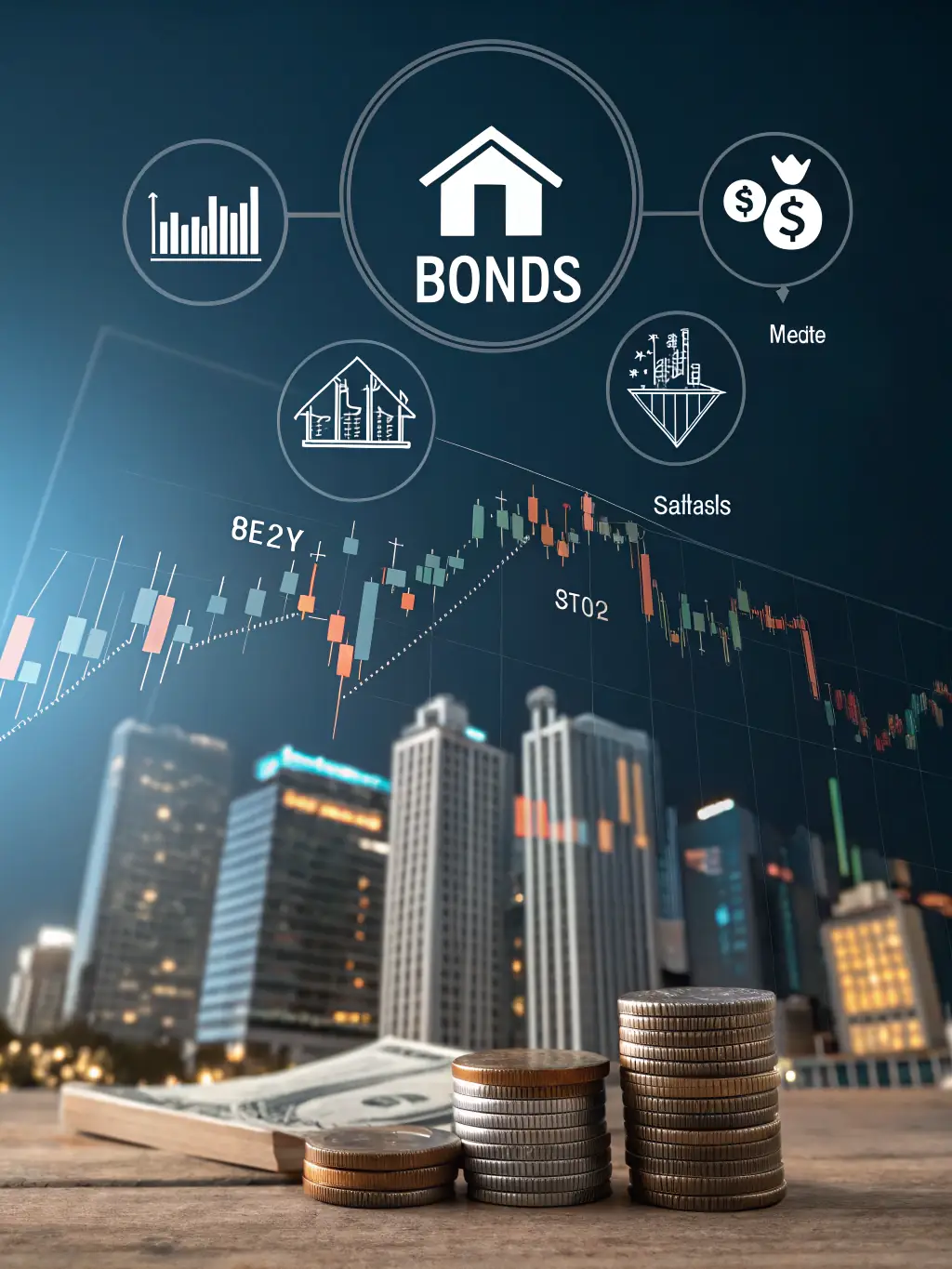 A secure digital interface showing a balanced retirement portfolio, emphasizing the importance of digital security in financial planning.